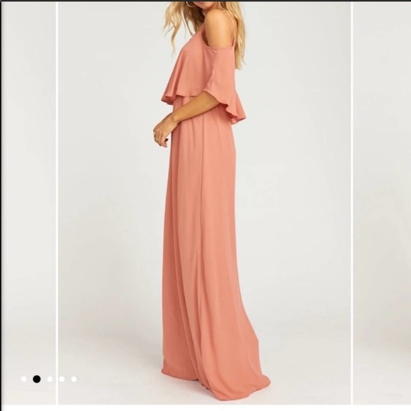 Show Me Your MuMu Caitlin Ruffle Maxi Dress Mauve - Picture 6 of 10
